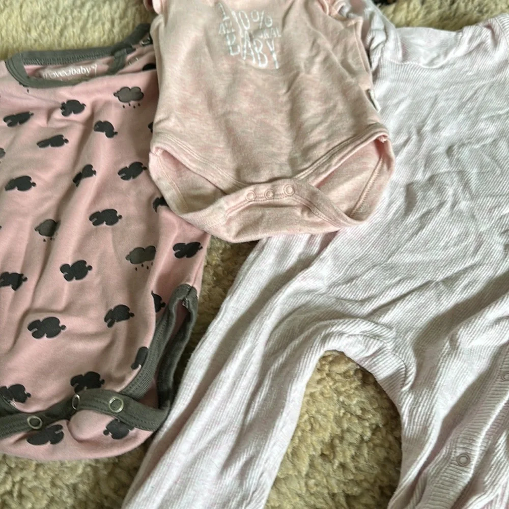 6-9 month lot L’ovedbaby Nordstrom tucker + Tate rabbit + bear pink cloud